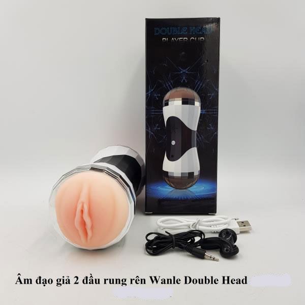 Âm đạo giả 2 đầu Âm Thanh rung rên Wanle Double Head
