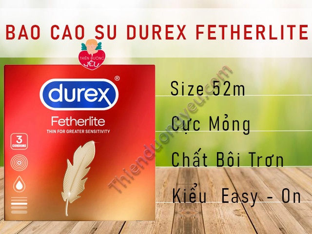 Bao Cao Su Durex Fetherlite Mỏng Hộp Đen 3 Cái