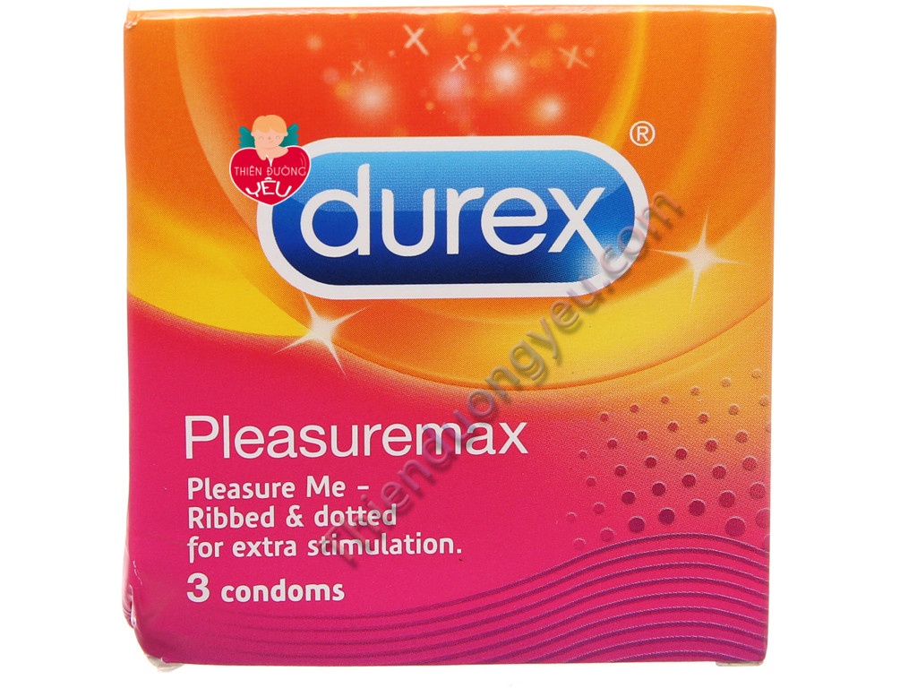Hộp Bao Cao Su Durex Pleasuremax Gân Gai 3 Cái