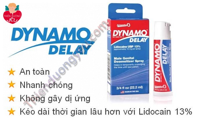 Dynamo Delay – Chai Thuốc Xịt Chống Xuất Tinh Sớm Hàng Đầu Tại Mỹ