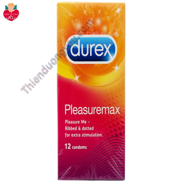 Hộp Bao Cao Su Durex Pleasuremax Gân Gai 12 Cái