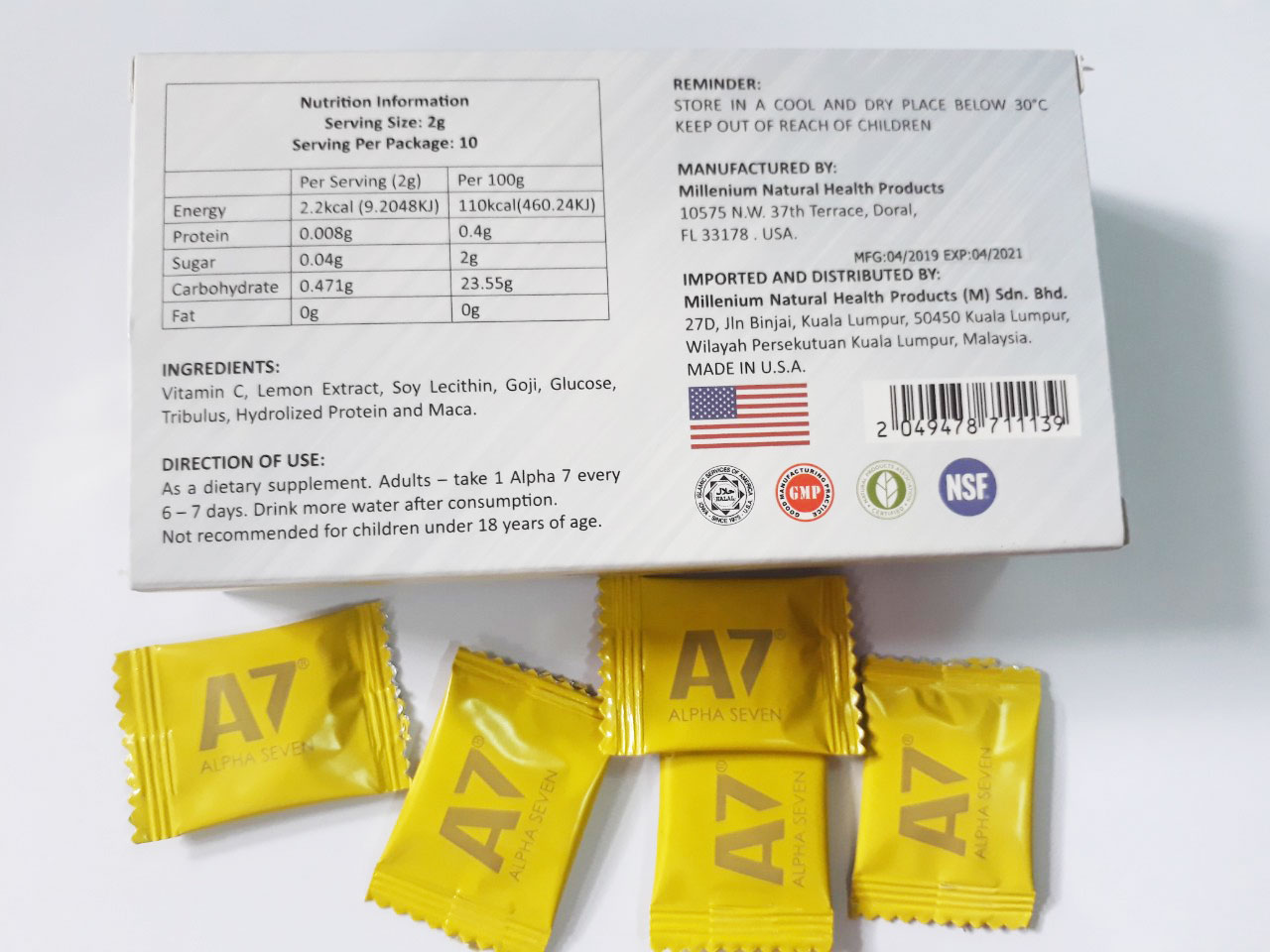 KẸO NGẬM CƯỜNG DƯƠNG ALPHA SEVEN A7