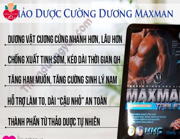 Thuốc Cường Dương MaxMan Chính hãng Kéo Dài Cuộc Yêu