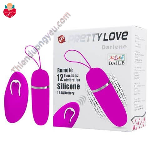 Trứng Rung Tình Yêu PrettyLove Darlene 12 Chế Độ Massage Điều Khiển Từ Xa