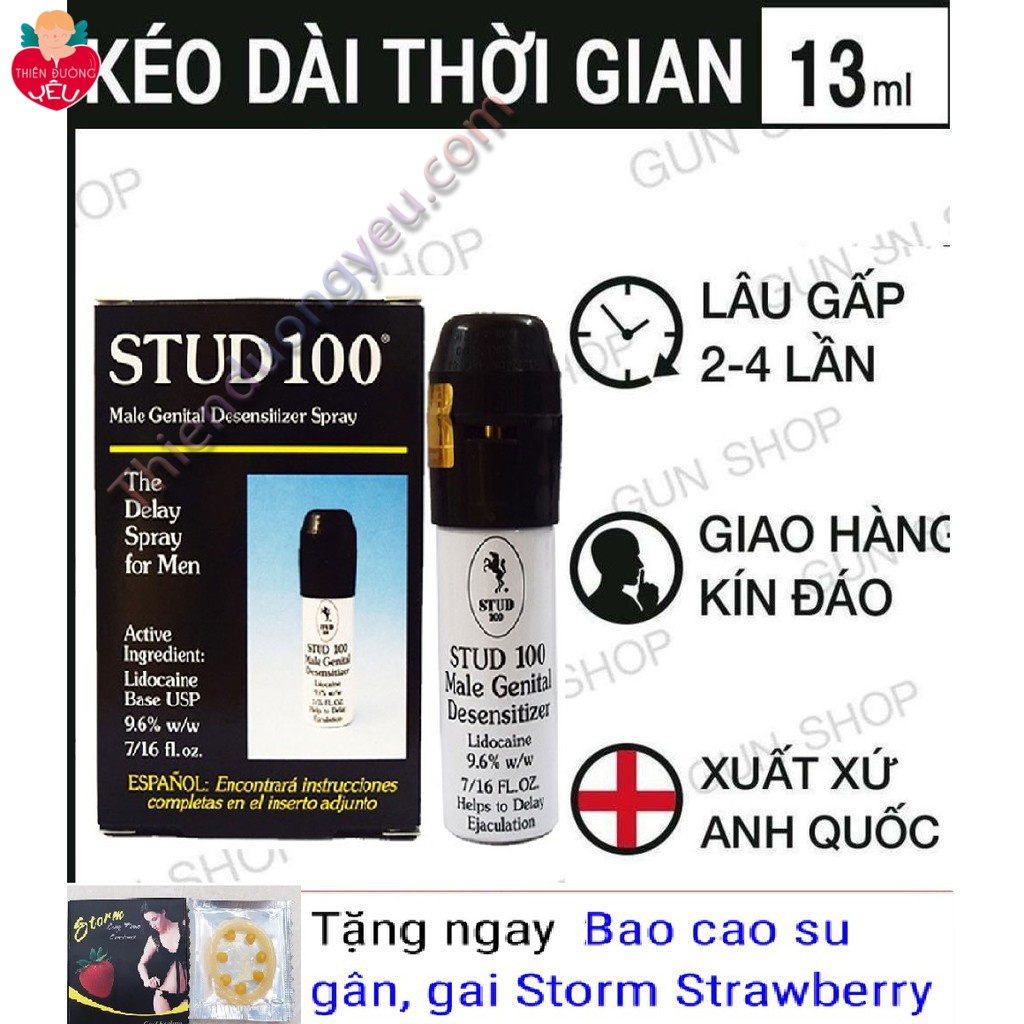 Xịt Cương Dương Stub 100 Chính Hãng USA Tăng Cường Ham Muốn