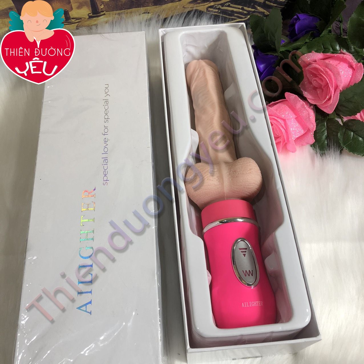 Dương Vật Giả Ailighter Cao Cấp  Nhiệt Rung Cực Mạnh Cực Phê