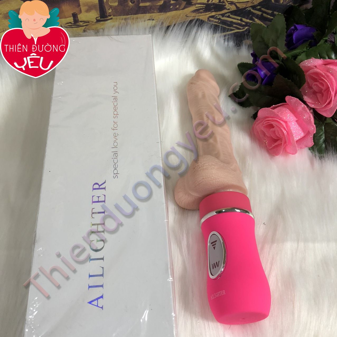 Dương Vật Giả Ailighter Cao Cấp  Nhiệt Rung Cực Mạnh Cực Phê