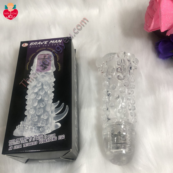 Bao Cao Su Đôn Brave Gân Gai Đầu Rung Cực Hấp Dẫn